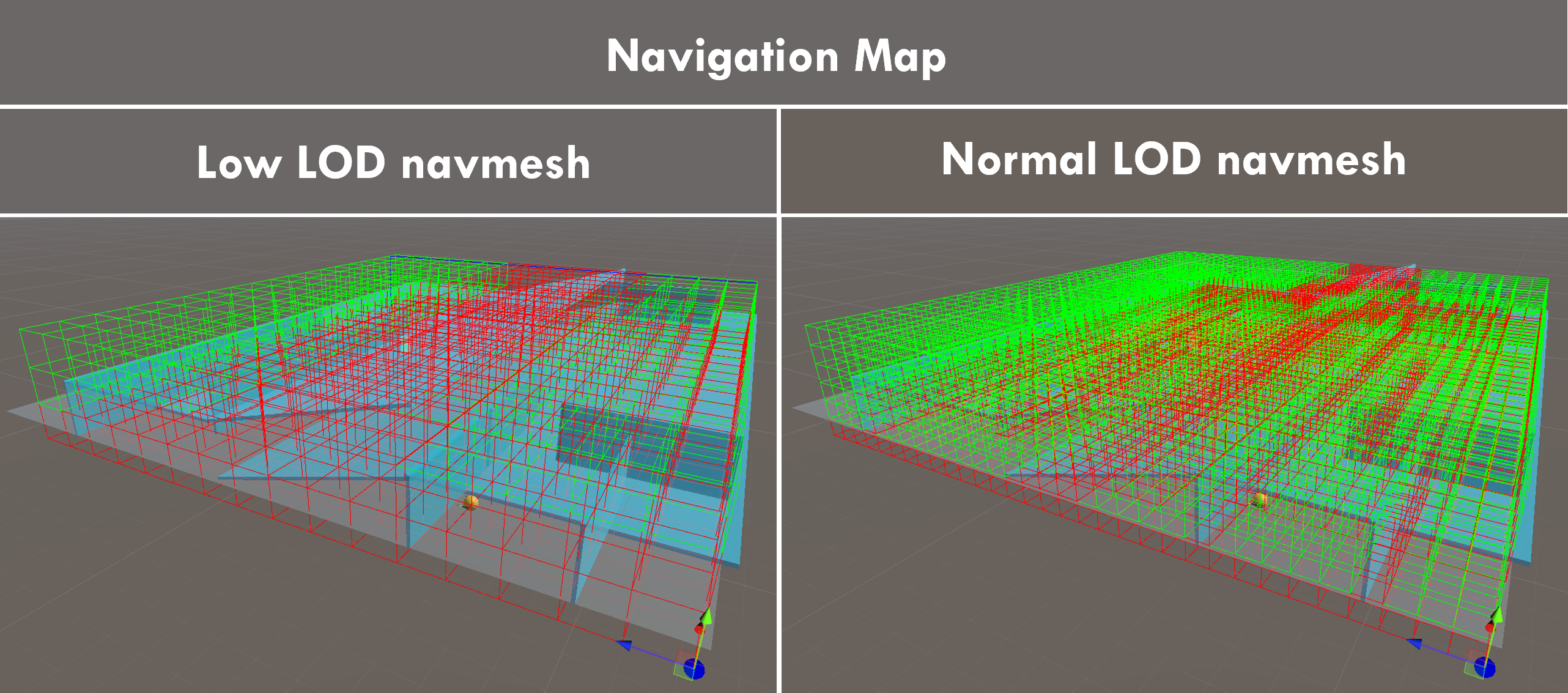 Bi-layered navigation mesh